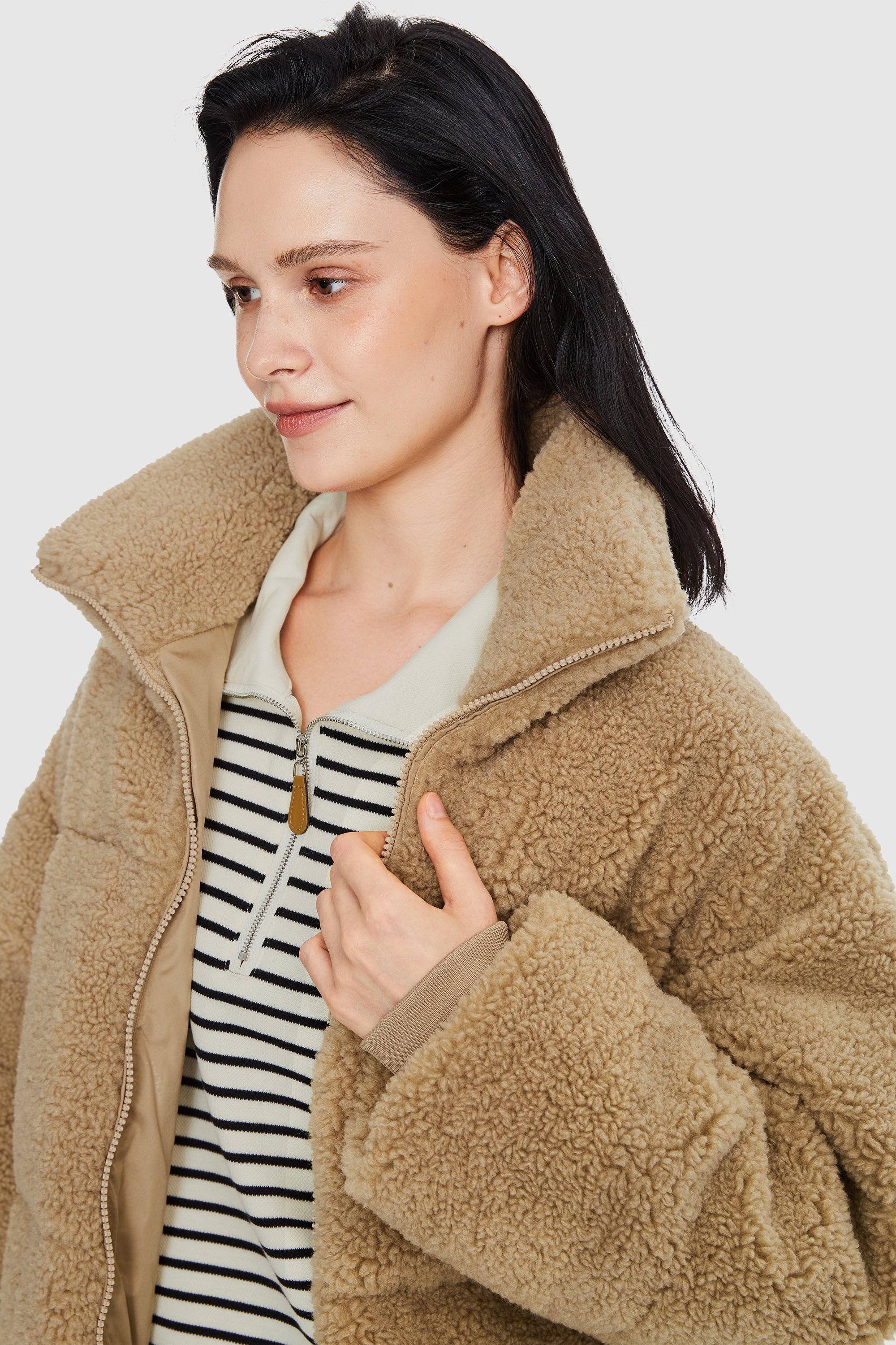 Fuzzy Fleece Cropped Jacket