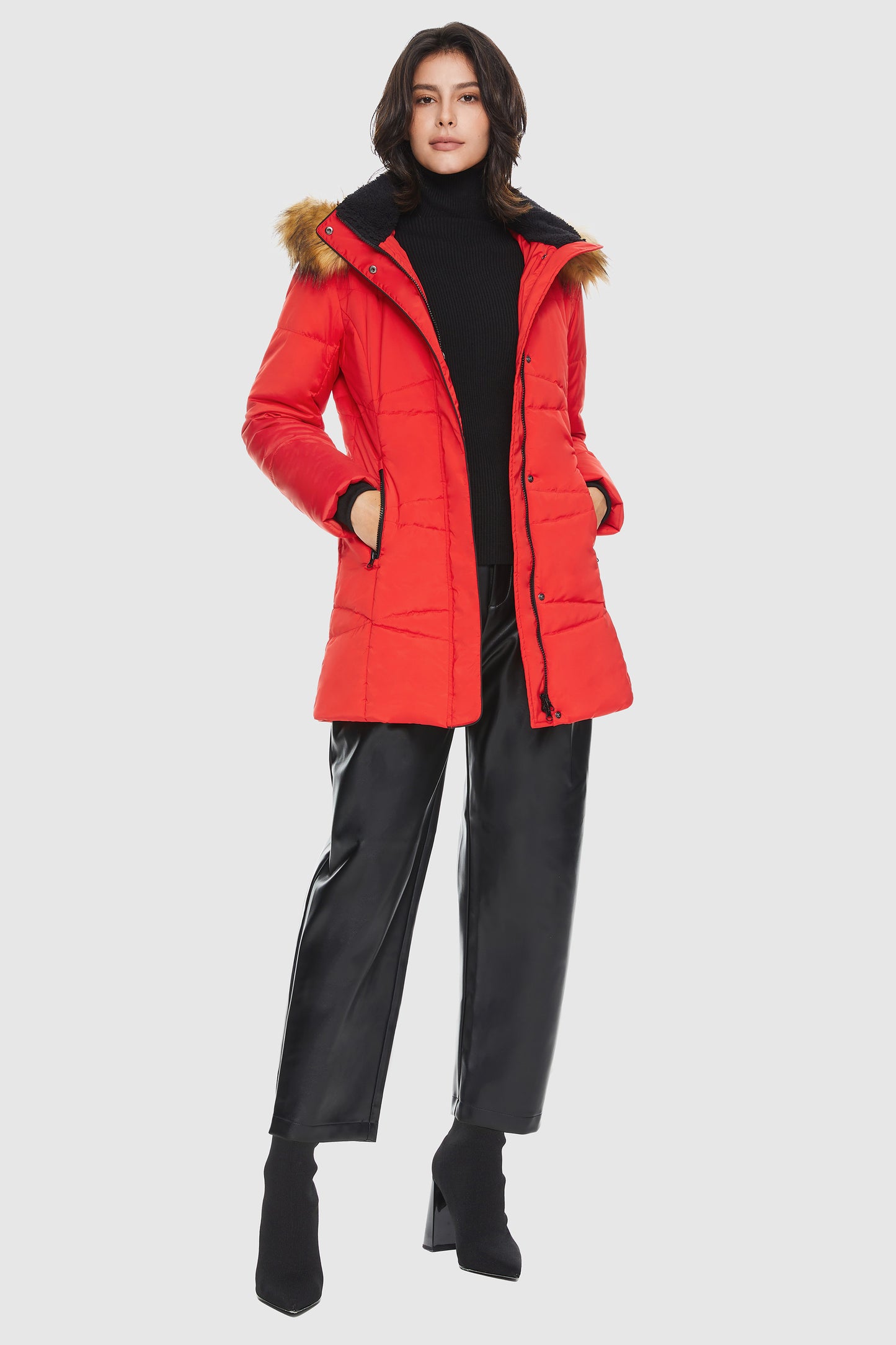Insulated Jacket Zip-up Winter Coat