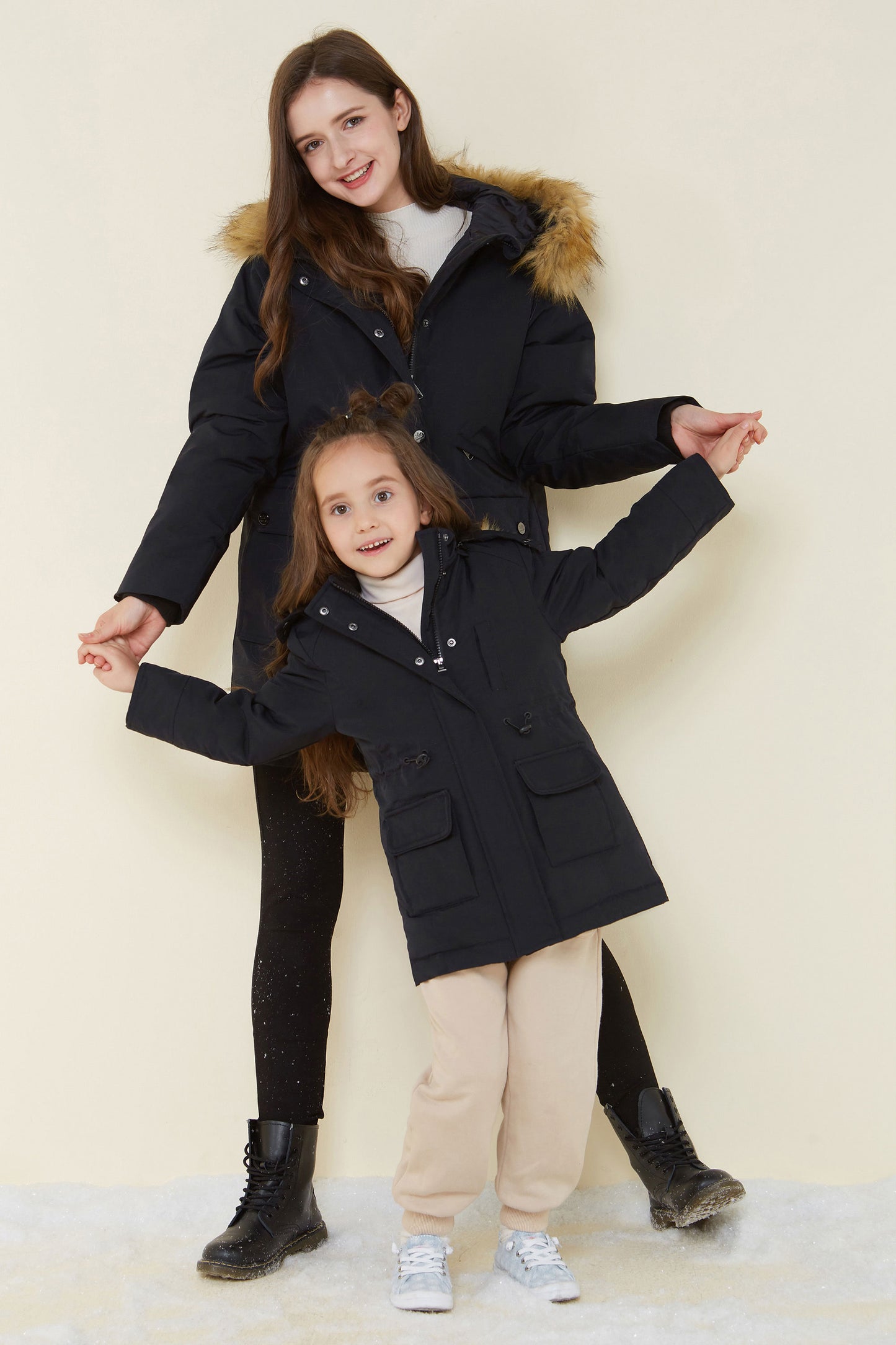 Children's Warm Down Quilted Hooded Jackets