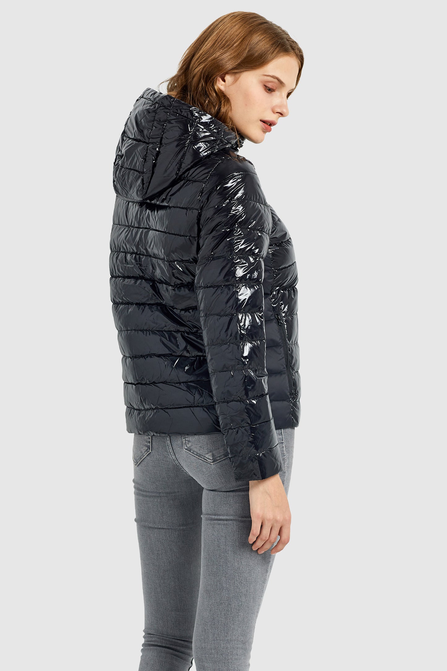 Inclined Zipper Sporty Winter Coat