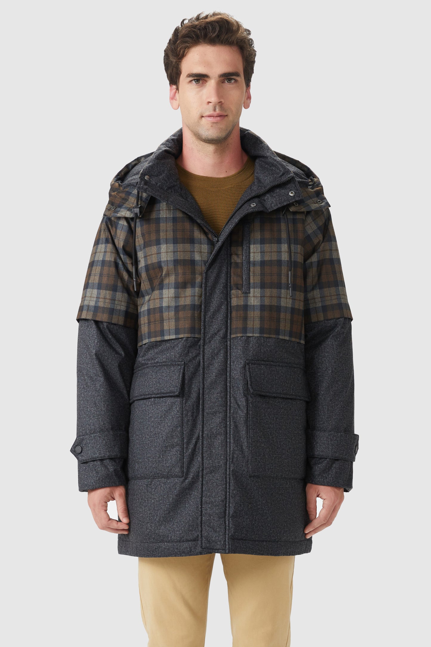 Windproof Down Jacket with Hood