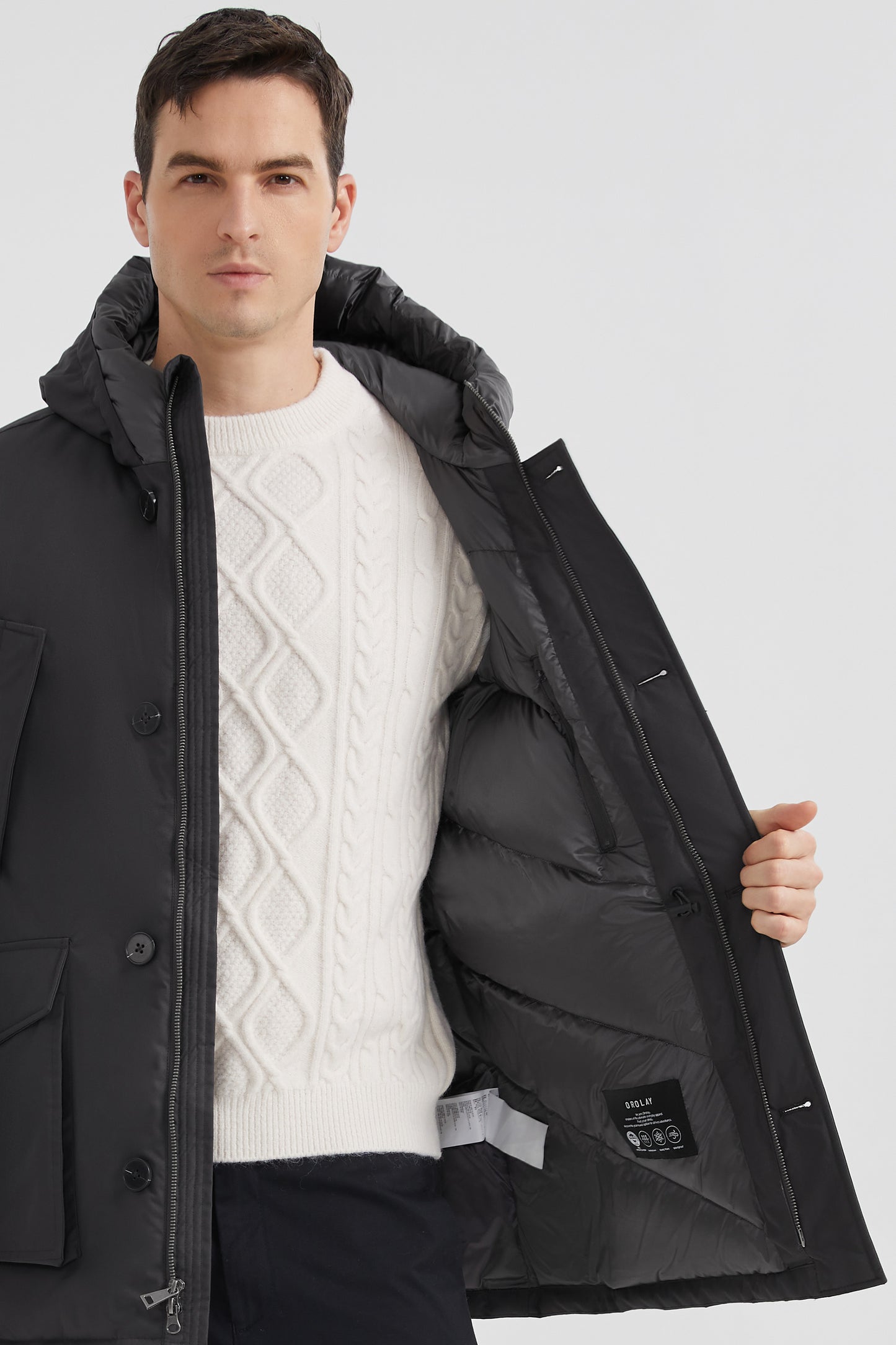 Hooded Puffer Thickened Down Coat