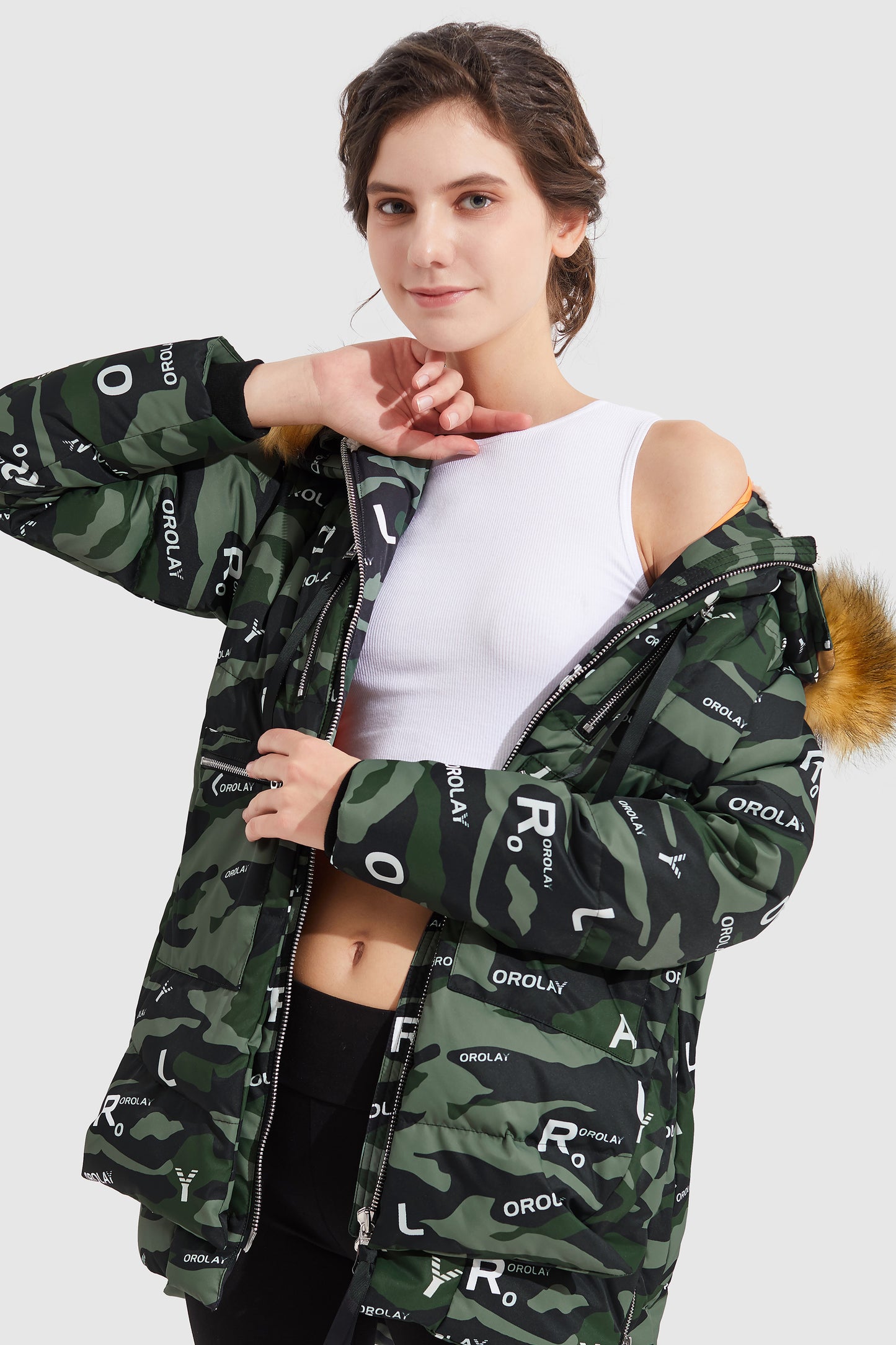Camouflage Thickened Down Jacket