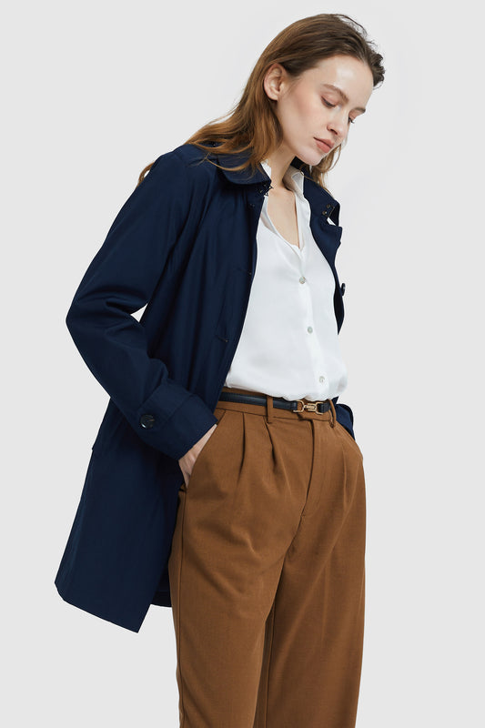 Windproof Classic Slim Belted Trench Coat