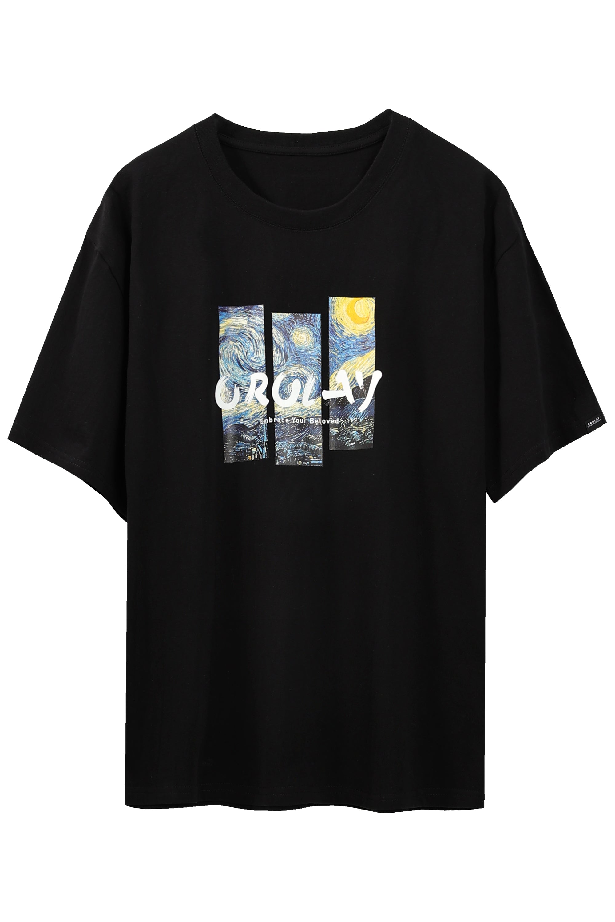 Van Gogh Starry Night Printed Crewneck T-Shirt