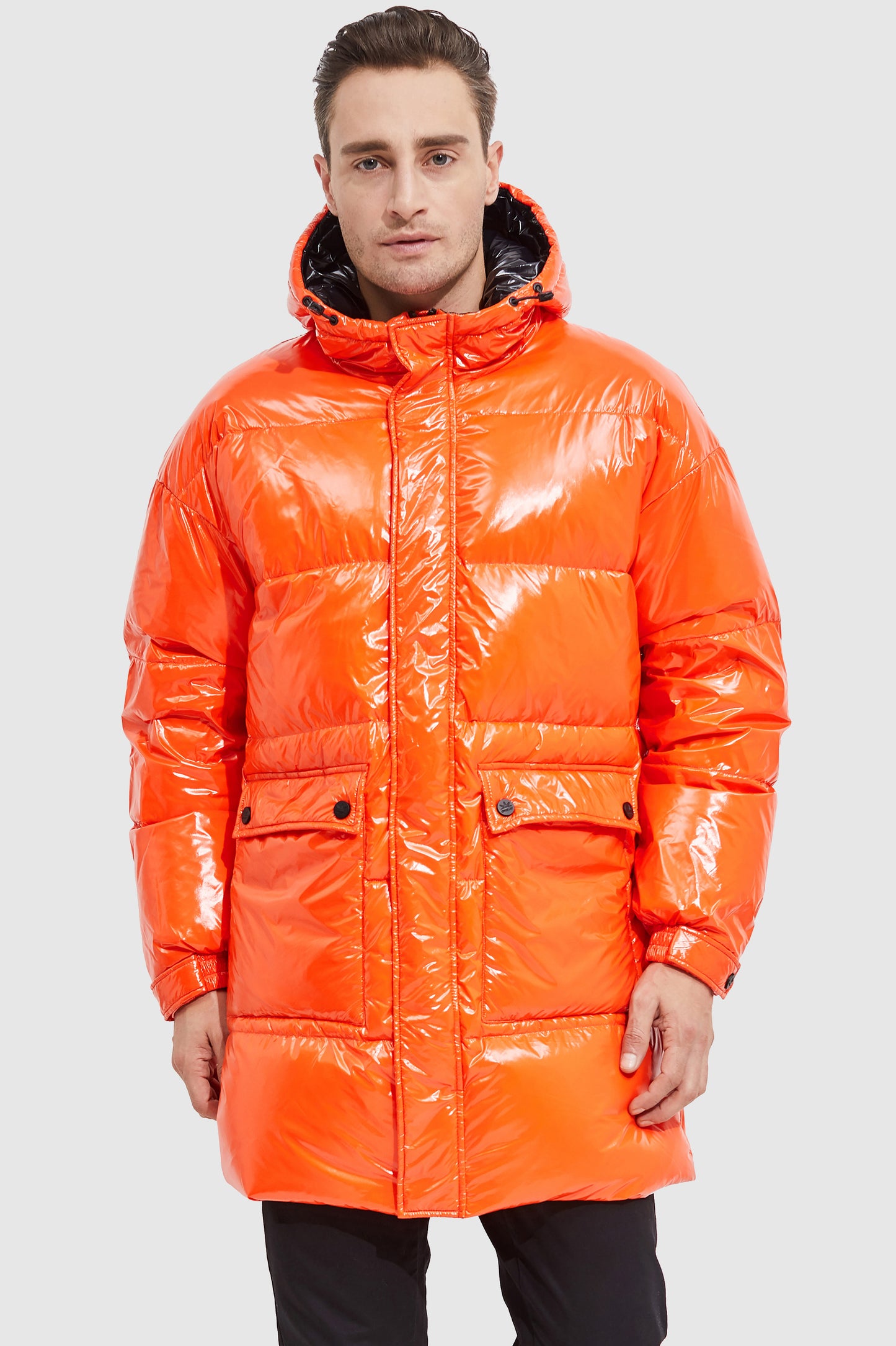 Stand Collar Shiny Down Jacket